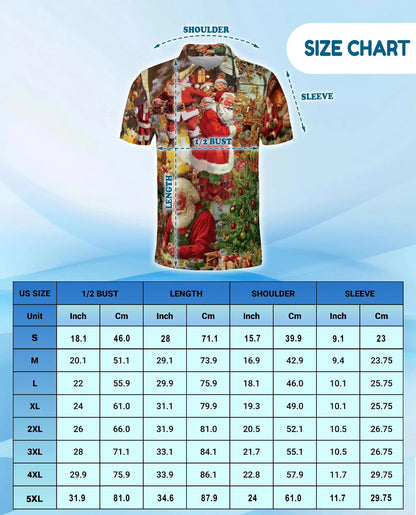 Vintage Santa Polo Shirt for Men – Christmas Holiday Style | Netecom