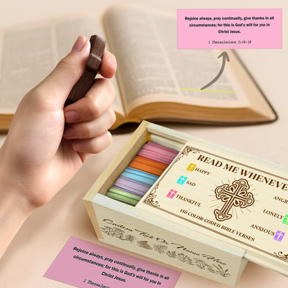Netecom Personalized Bible Verse Box with 150 Scripture Cards & Custom Name Cross – Christian Faith Gift for Women, Religious Keepsake for Her, Meaningful Spiritual Encouragement