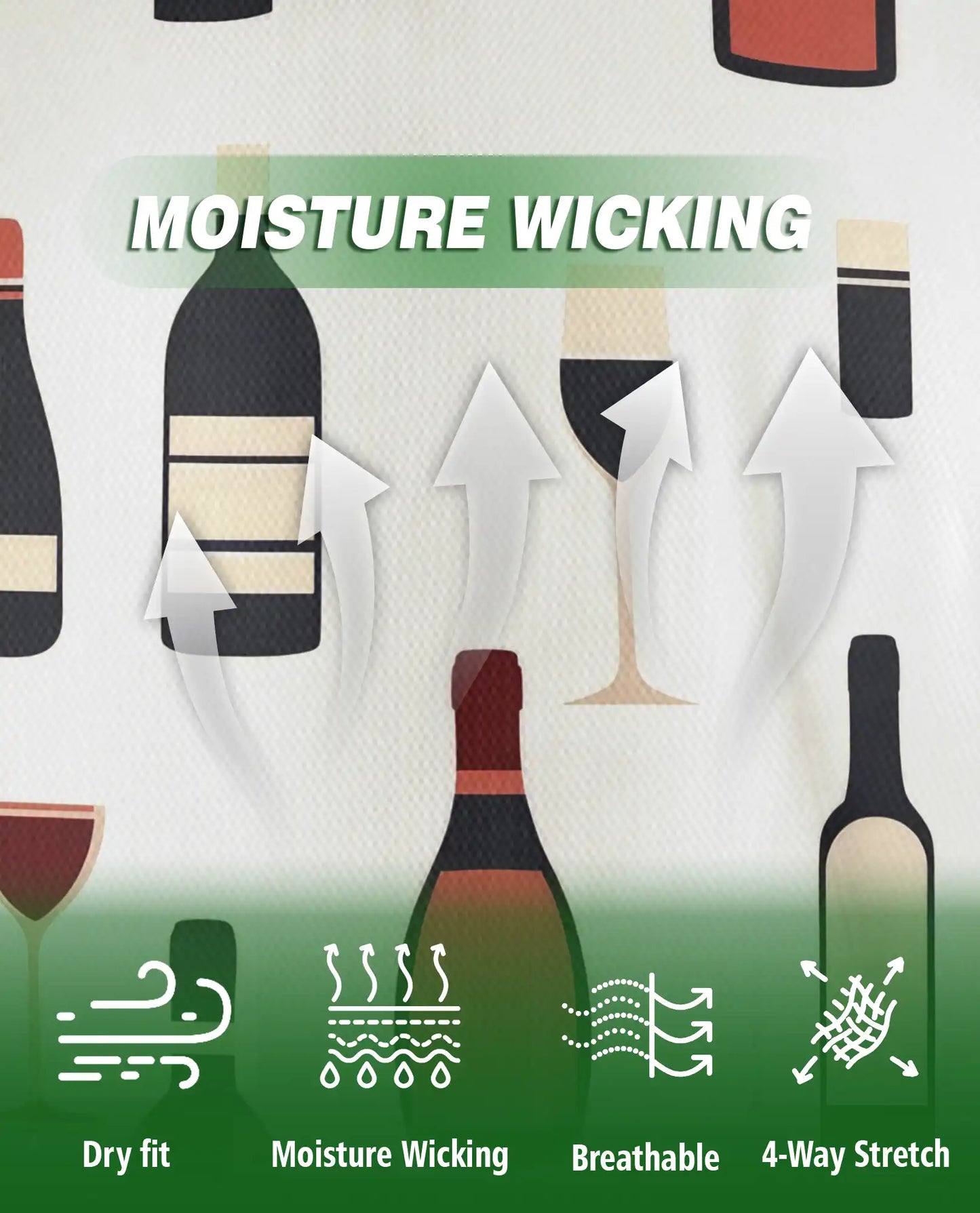 Wine Bottle Pattern 3D Polo Shirt for Men – Minimalist Vineyard Style | Netecom