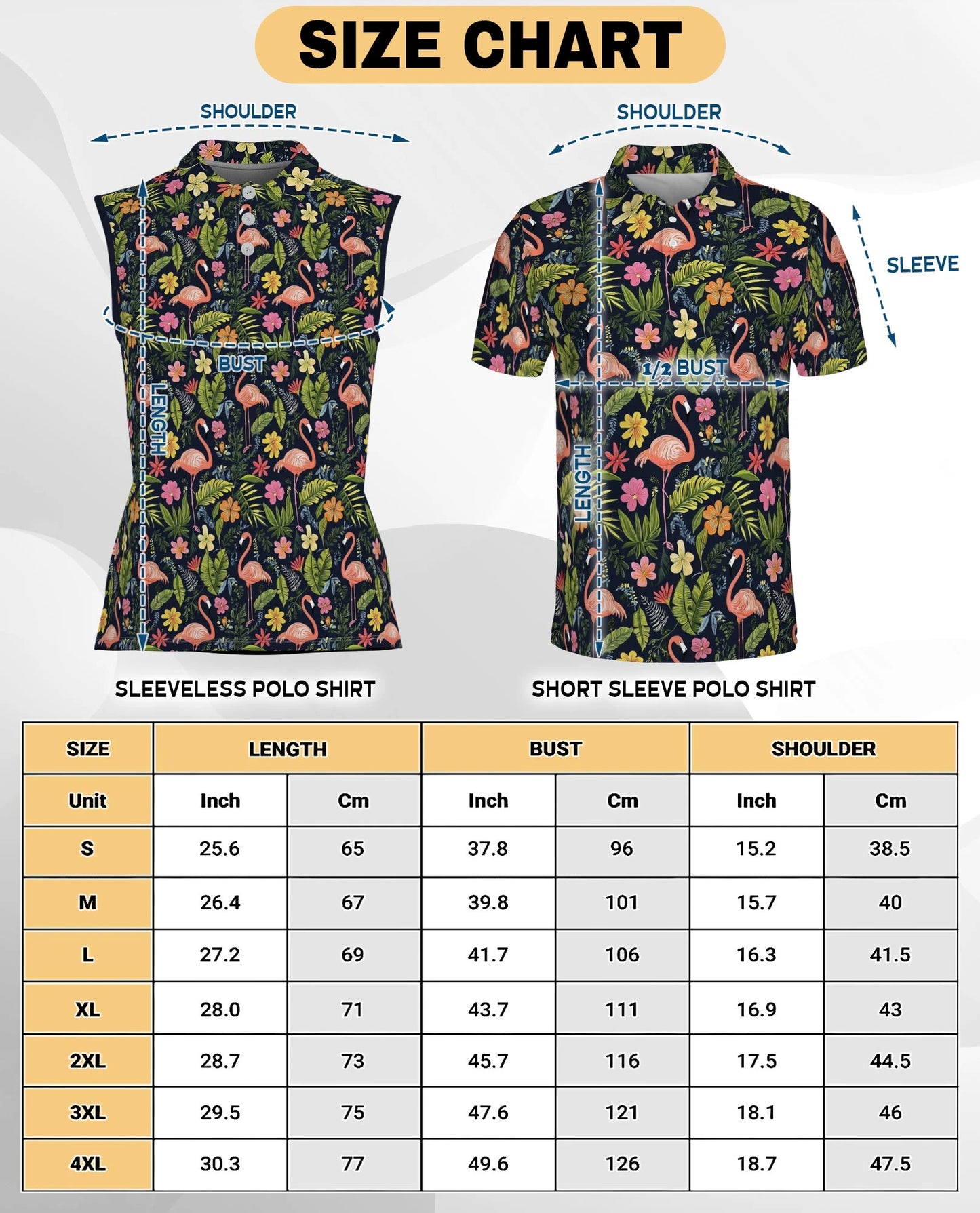 Black Flamingo Retreat Sleeveless Polo Shirt for Women | Netecom
