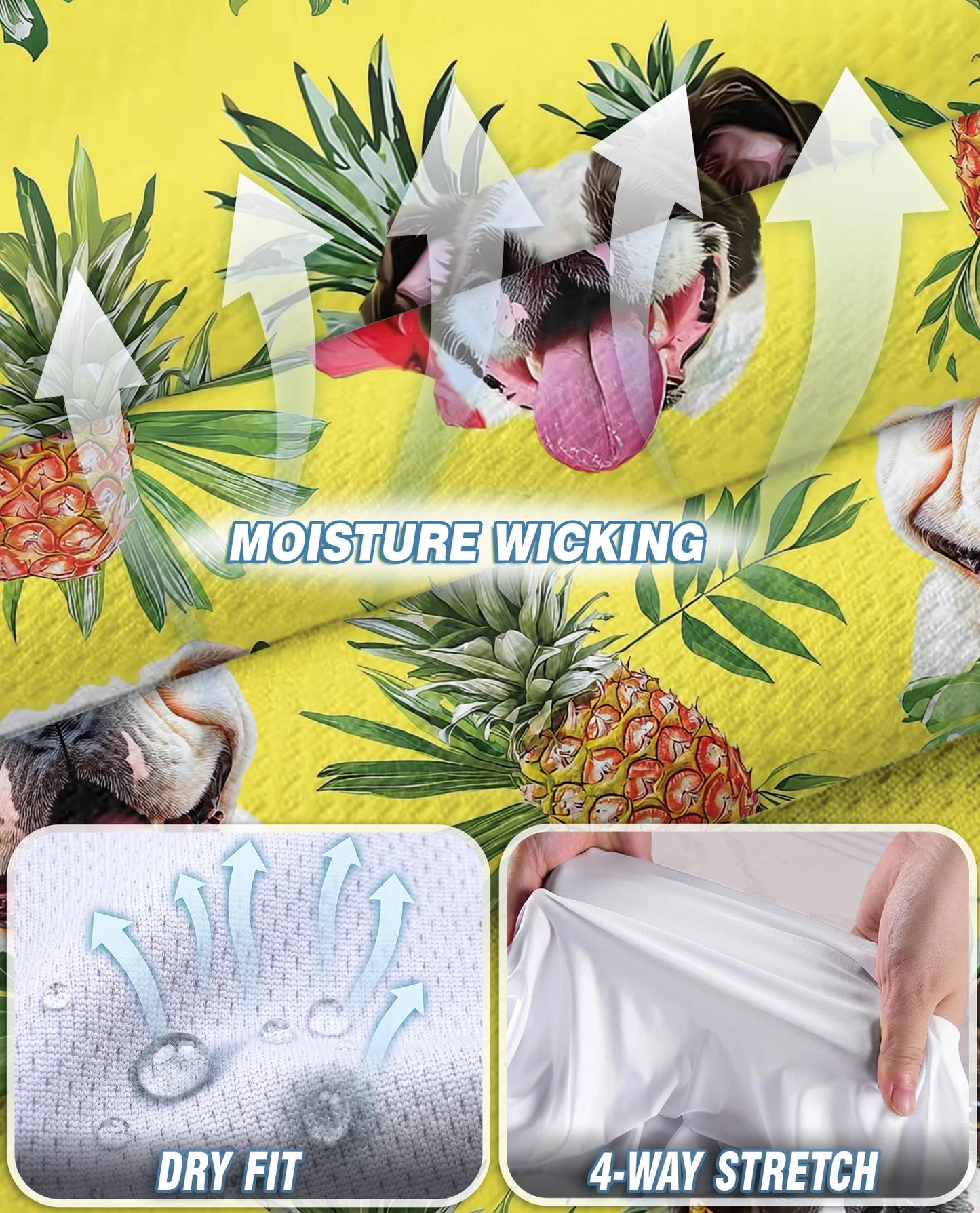 English Bulldog Tropical Sleeveless Polo Shirt for Women | Netecom
