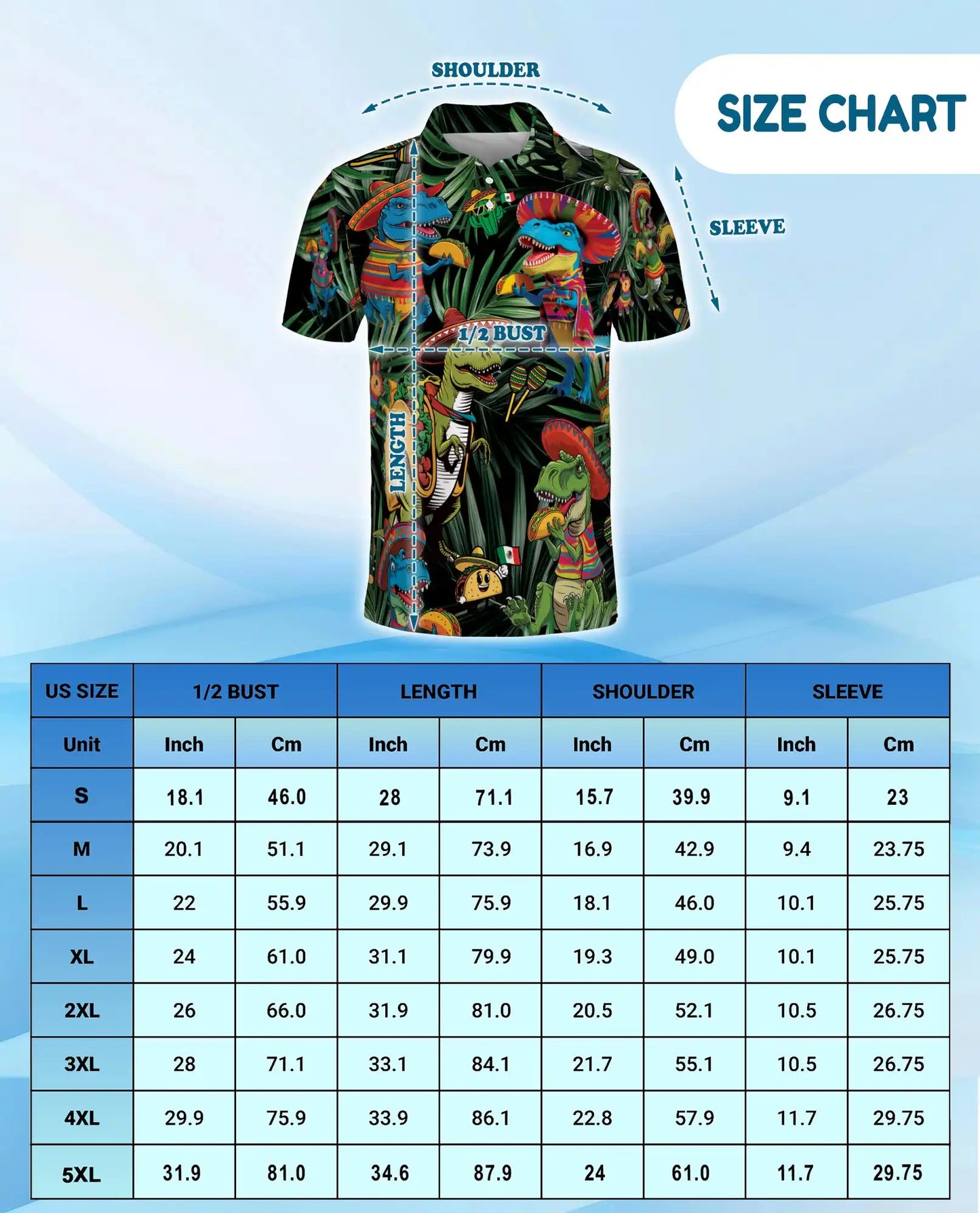 Fiesta Dinosaur Taco Hawaiian Polo Shirt-Funny Mexican Party Design | Netecom