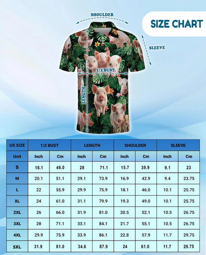 Tropical Pig Polo Shirt – Farm Animal Island Style | Netecom