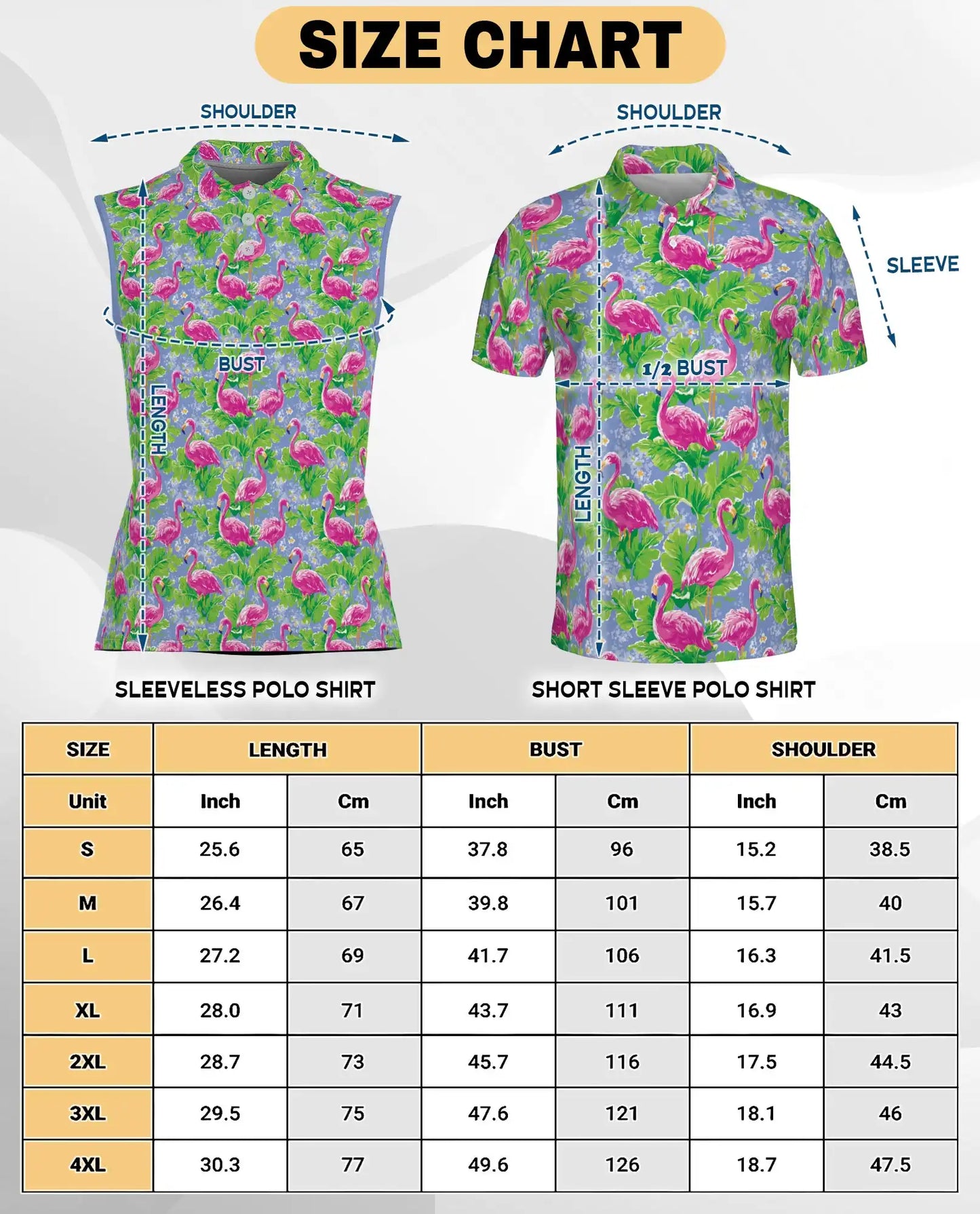 Watercolor Tropical Flamingo Sleeveless Polo Shirt for Women – Artistic Summer Style | Netecom