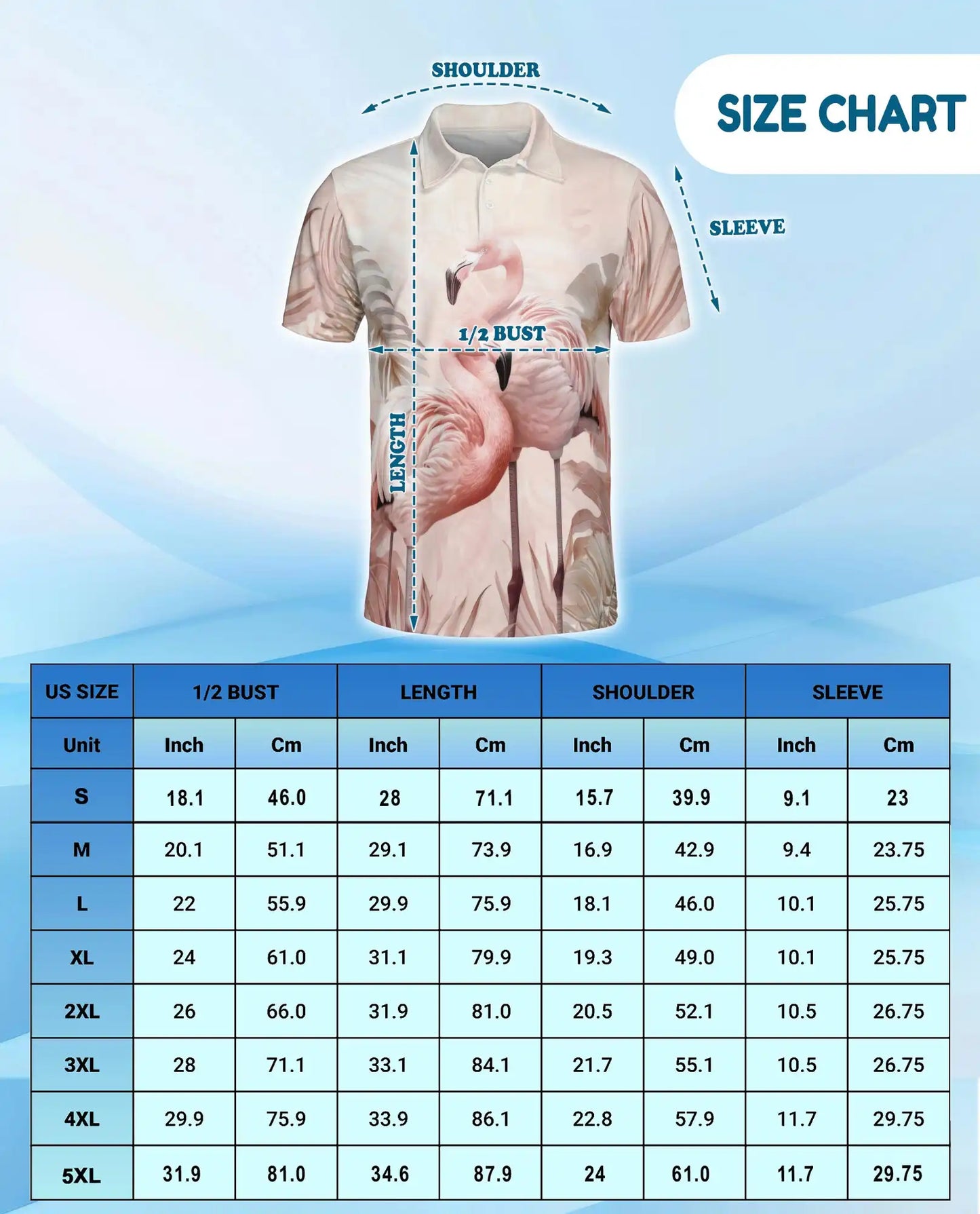 Pink Flamingo 3D Printed Polo Shirt for Men – Summer Tropical Shirt | Netecom