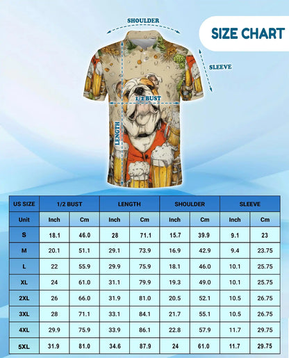 Bulldog Beer Polo Shirt for Men – Funny Party Style | Netecom