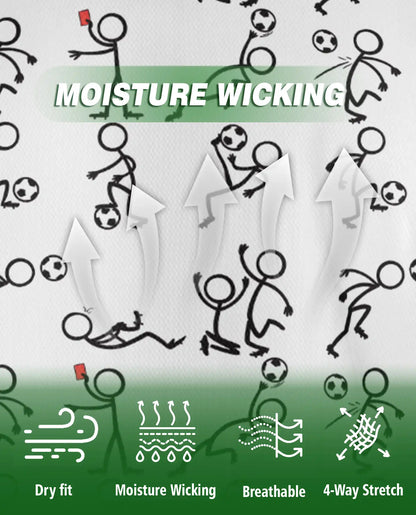 Funny Stick Figure Sports 3D Polo Shirt for Men – Minimal Cartoon Athletic Style | Netecom