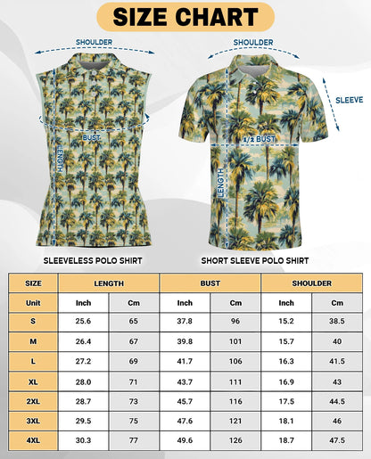 Tropical Print Sleeveless Polo Shirt for Women | Netecom