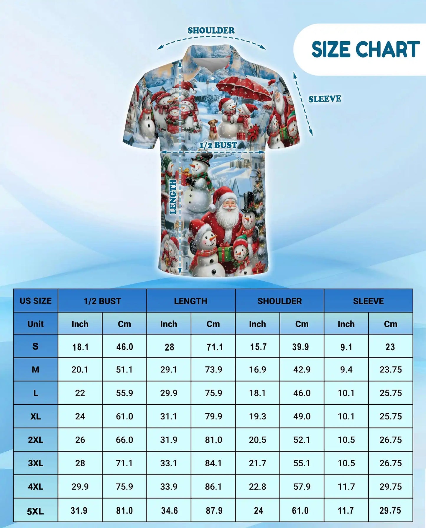 Snowman Christmas Polo Shirt – Winter Holiday Print | Netecom