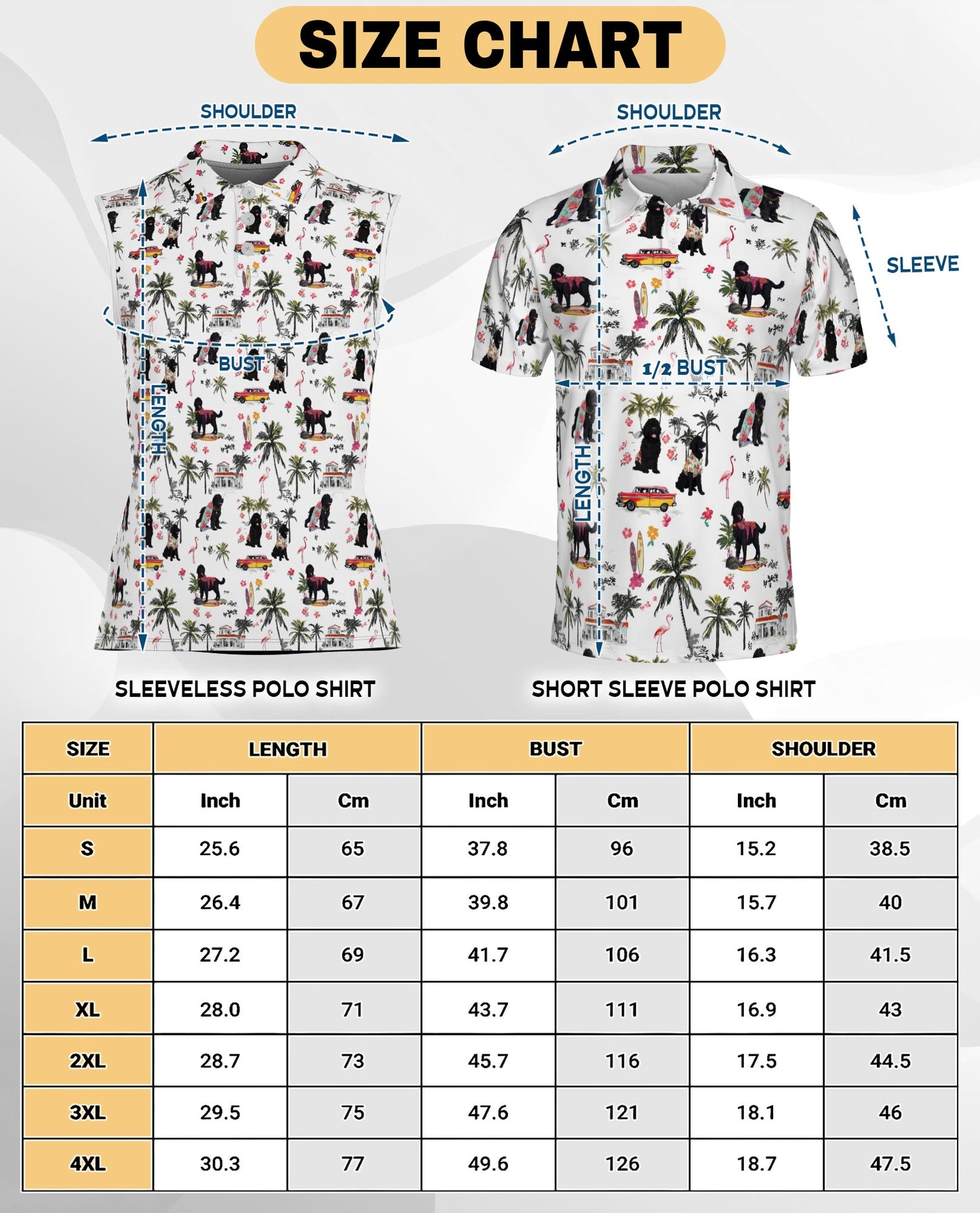 Tropical Portuguese Water Dog Sleeveless Polo Shirt for Women – Dog Lover Style | Netecom