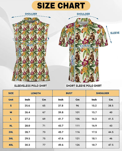 Tropical Monkey Sleeveless Polo Shirt for Women – Cute Jungle Animal Style | Netecom