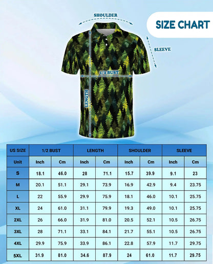 Evergreen Forest Polo Shirt - Woodland Nature Style | Netecom