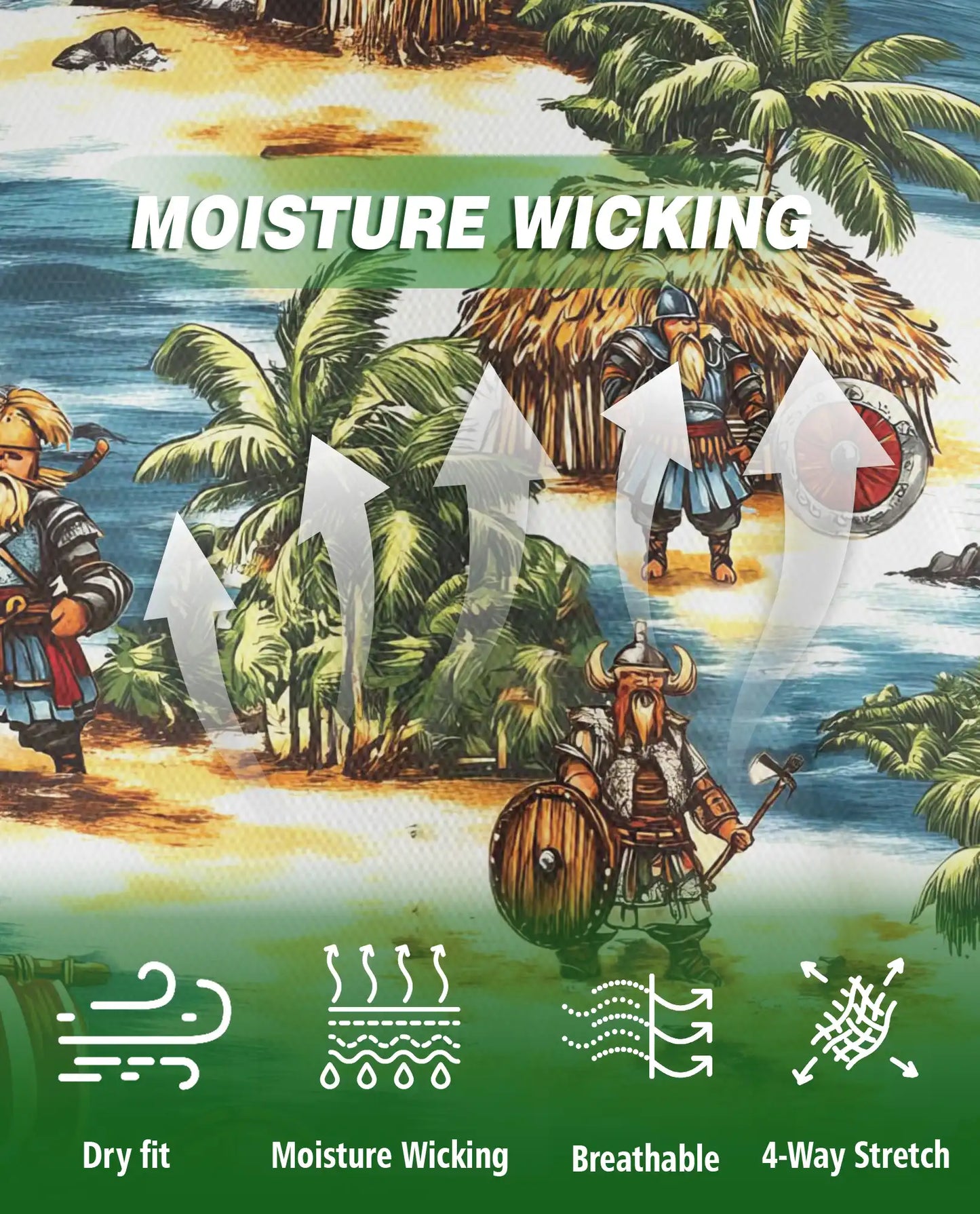 Viking Tropical Polo Shirt – Nordic Island Print | Netecom