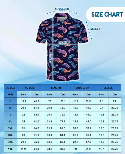 Neon Crocodile Polo Shirt for Men – Night Party Style | Netecom