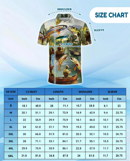 Trout Fishing Polo Shirt for Men – Outdoor Angler Style | Netecom