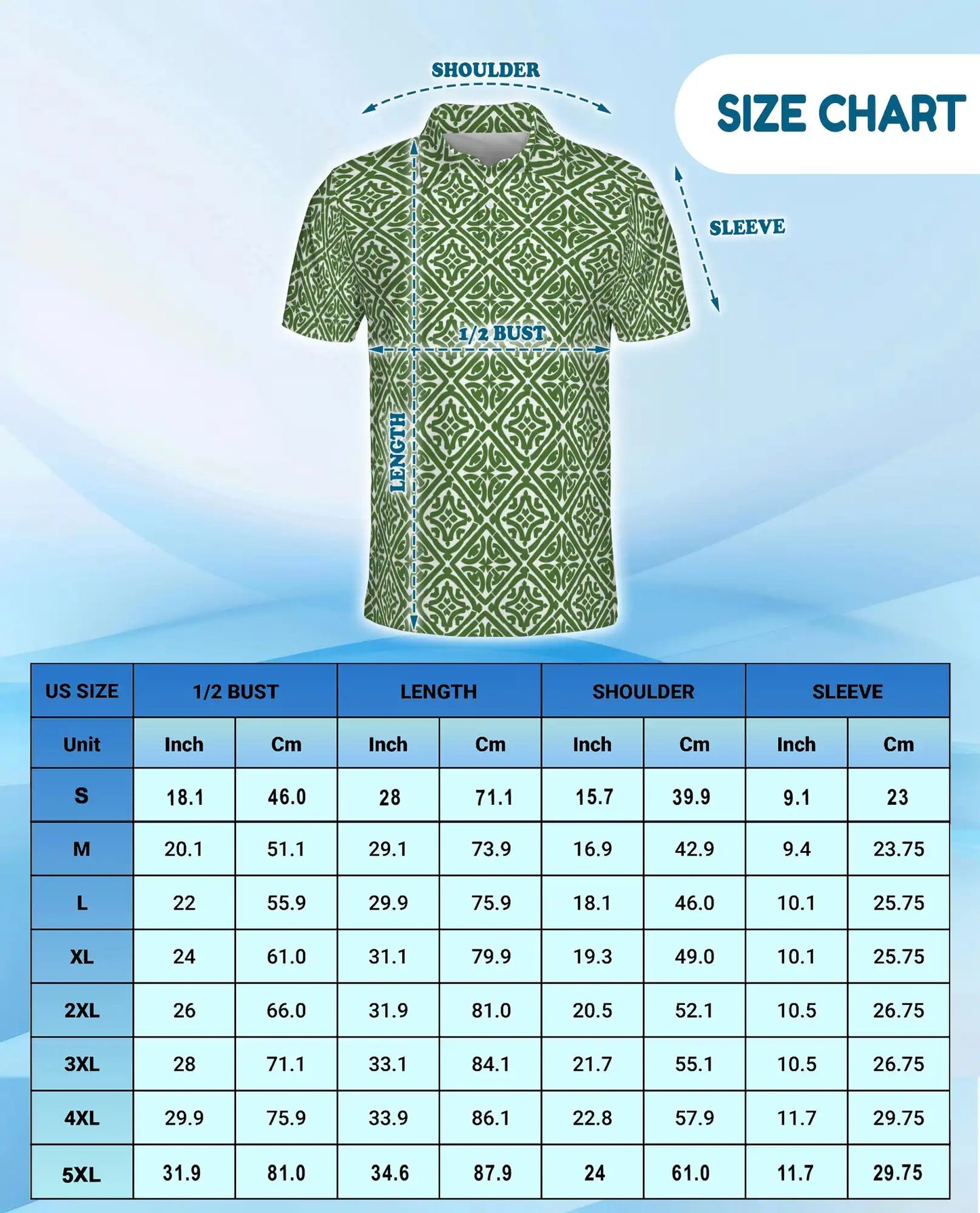 Green Geometric 3D Polo Shirt for Men – Summer Casual | Netecom