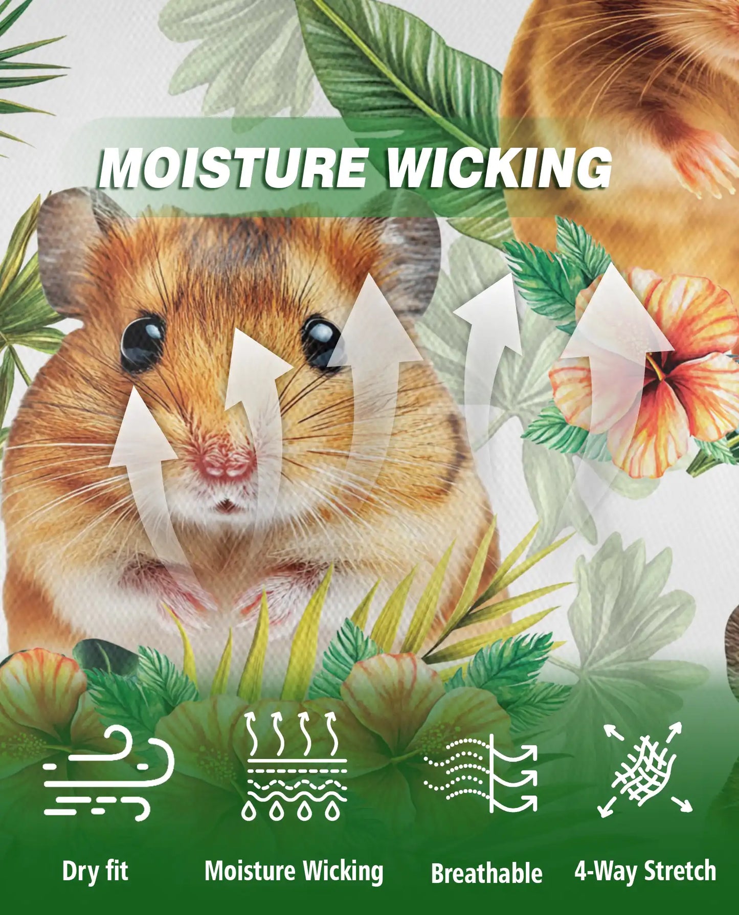 Hamster Polo Shirt – Tropical Hibiscus Pet Print | Netecom
