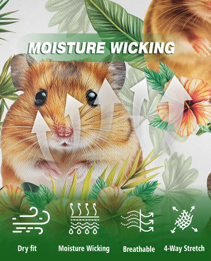 Hamster Polo Shirt – Tropical Hibiscus Pet Print | Netecom