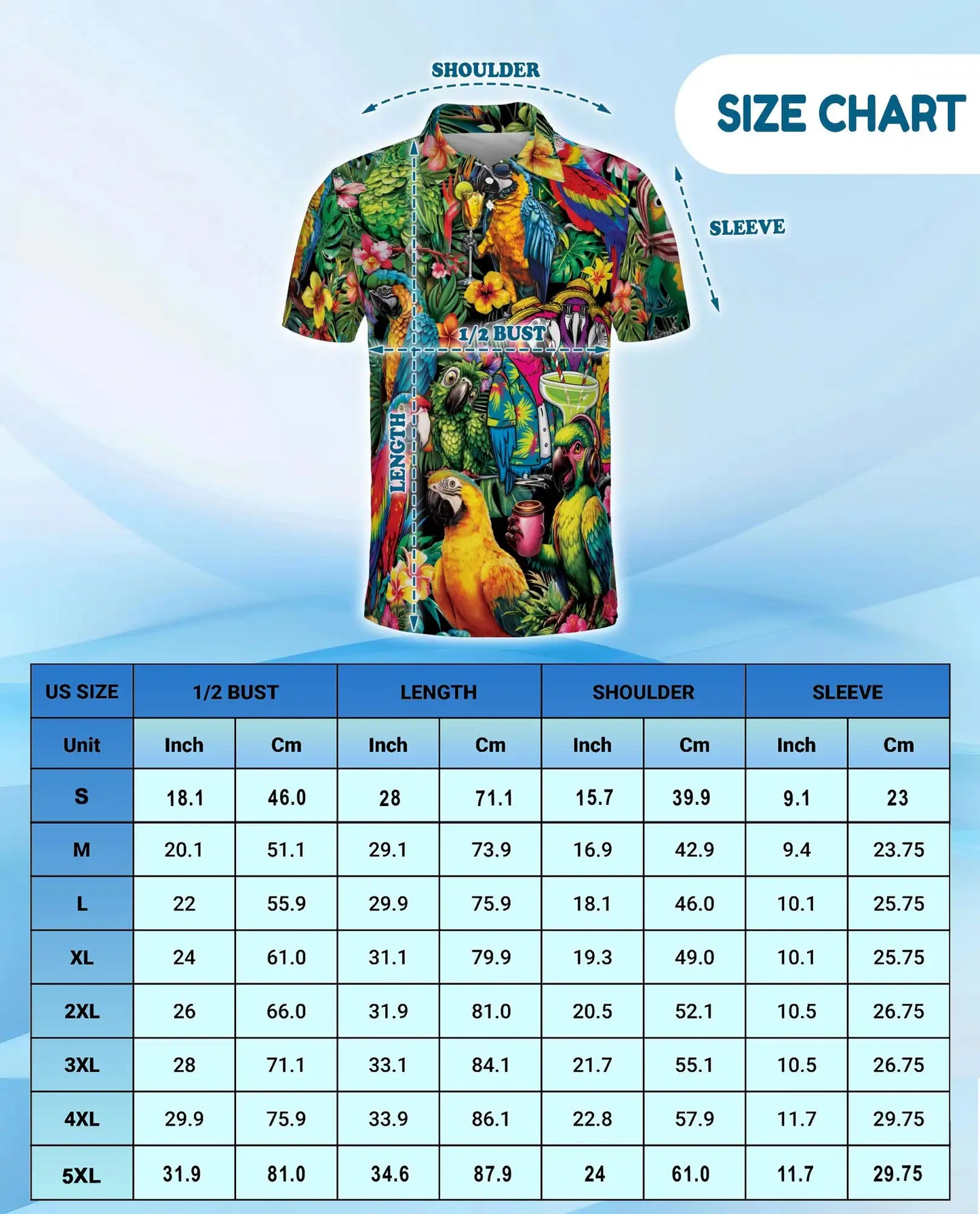 Tropical Parrot Polo Shirt – Colorful Island Style | Netecom