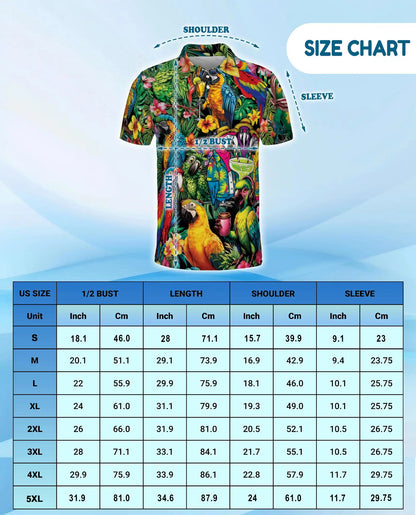 Tropical Parrot Polo Shirt – Colorful Island Style | Netecom
