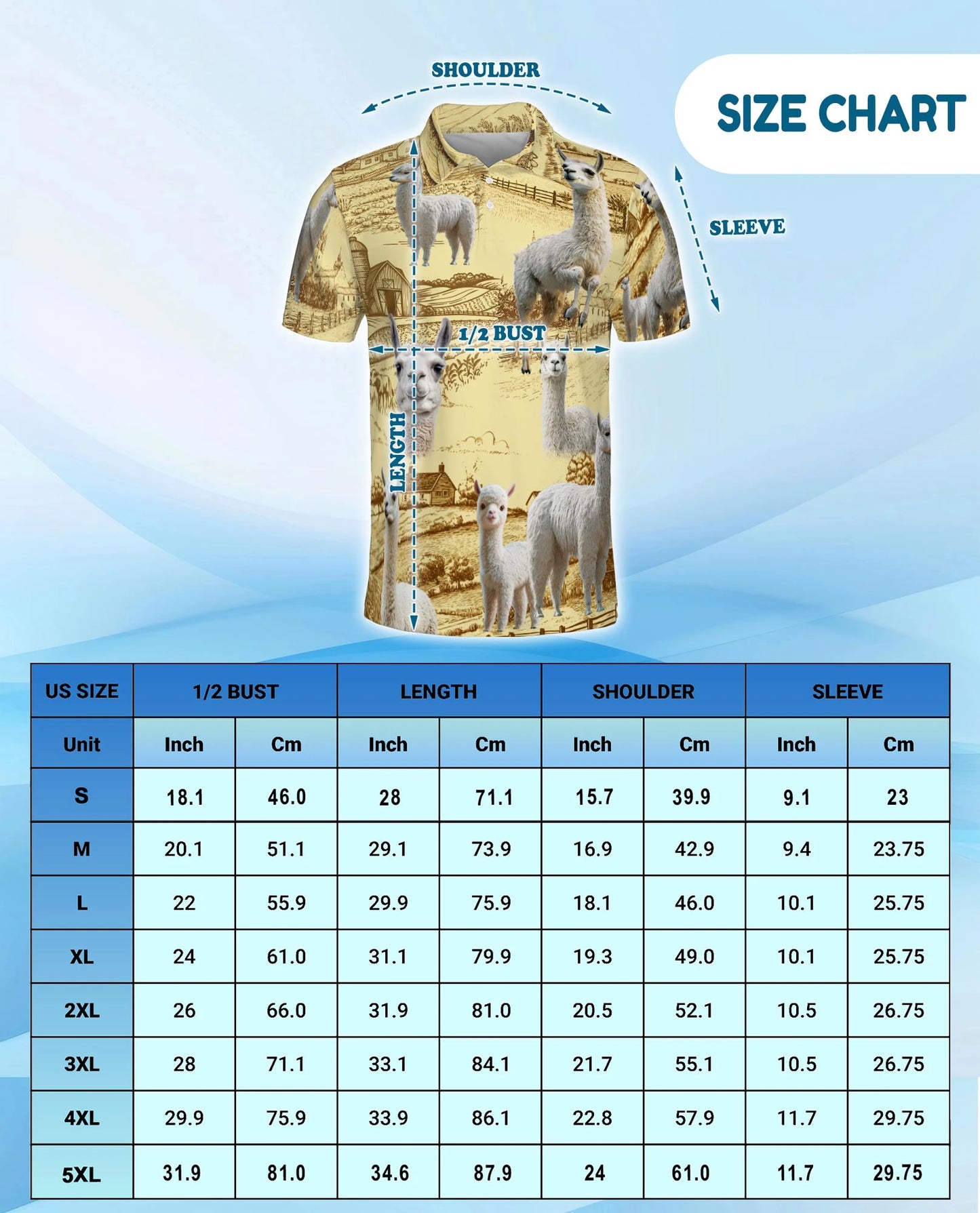 Llama Lovers Farm Polo Shirt for Men – Cute Alpaca Animal Style | Netecom