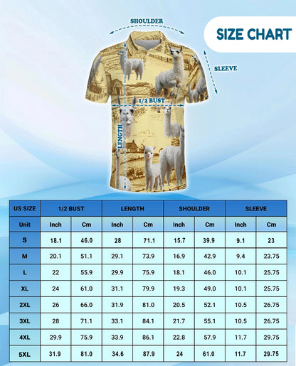 Llama Lovers Farm Polo Shirt for Men – Cute Alpaca Animal Style | Netecom