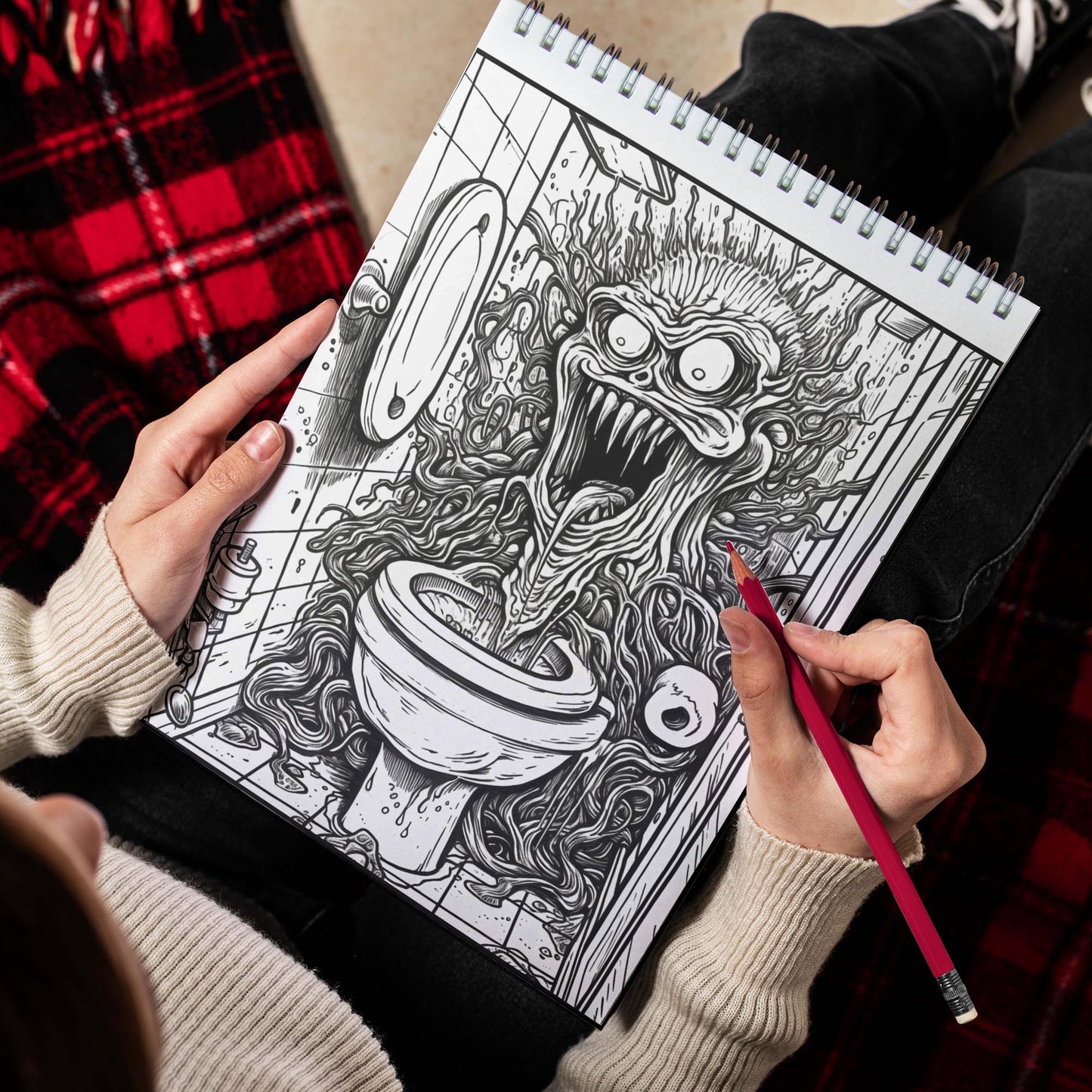 Creepy And Freaky Things Spiral Bound Coloring Book, Unleash Your Artistic Talents in the Realm of the Bizarre with 30 Charming Creepy and Freaky Things Coloring Pages for Coloring Enthusiasts to Embrace the Dark and Unsettling