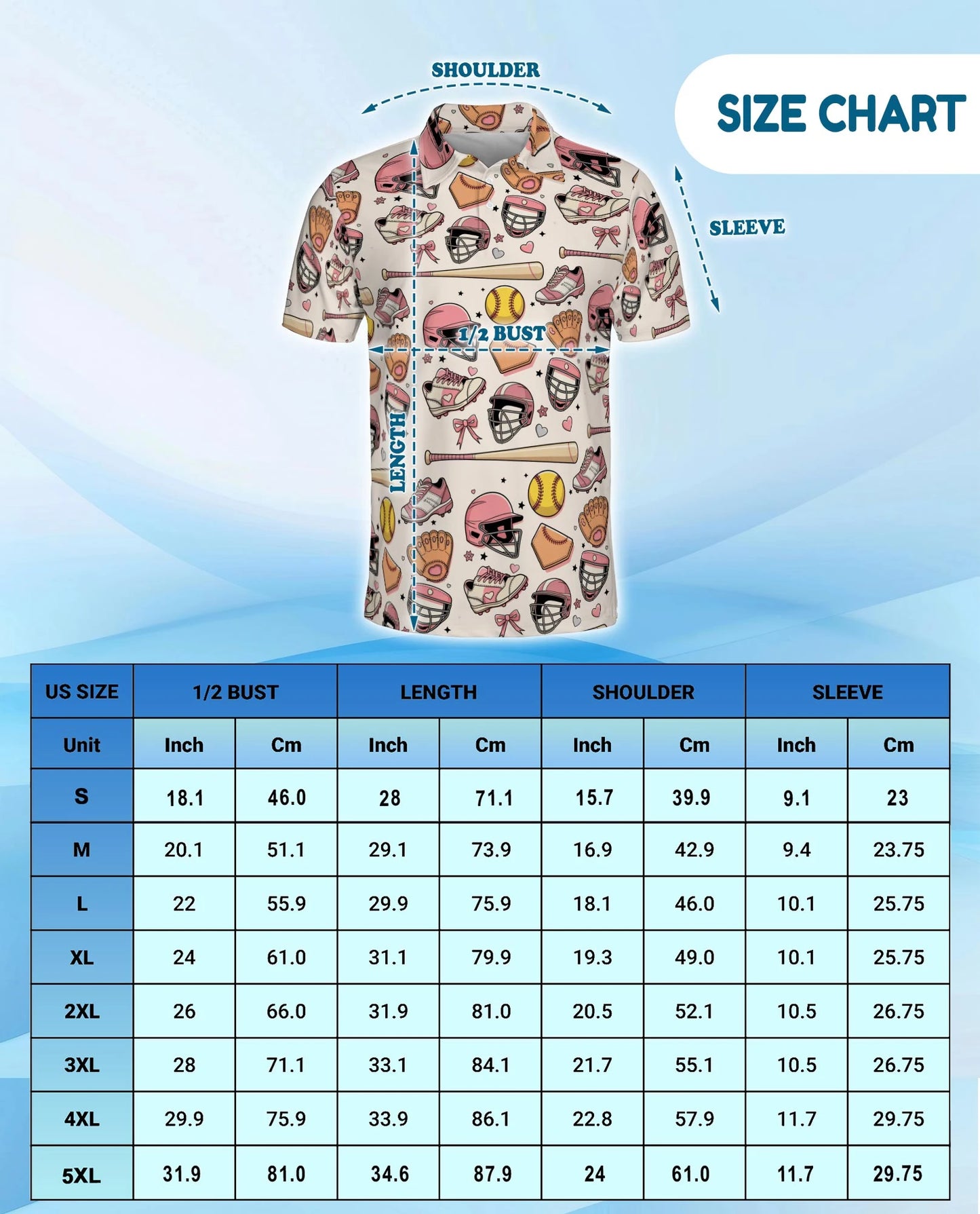 Baseball Aesthetic Pattern Polo Shirt for Men – Vintage Sports Style | Netecom