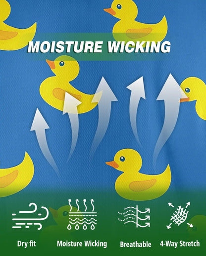 Funny Rubber Duck 3D Polo Shirt for Men – Cute Minimal Cartoon Style | Netecom
