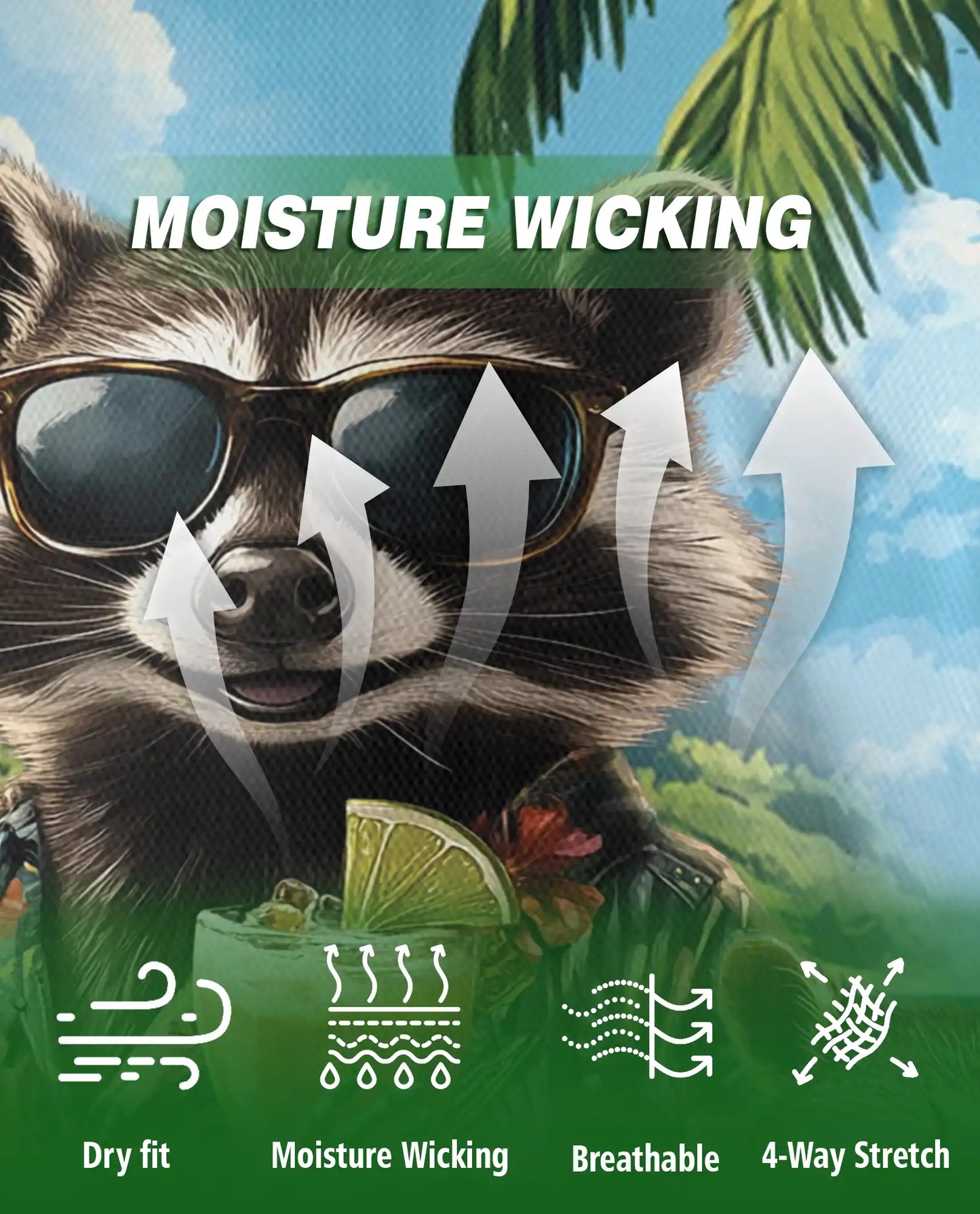 Raccoon Hawaiian Polo Shirt – Funny Tropical Style | Netecom