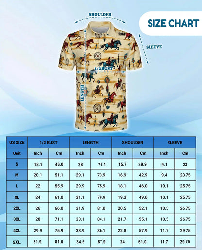 Native Horse Polo Shirt – Western Tribal Style | Netecom