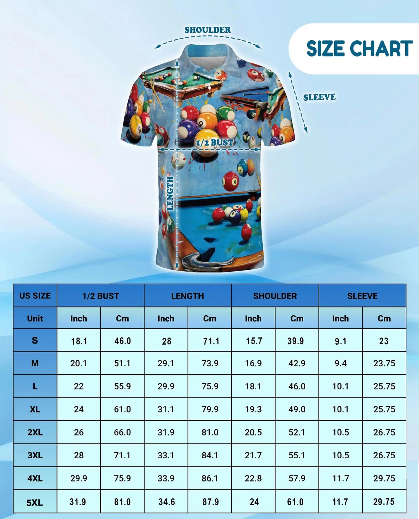 Billiards Pool Polo Shirt - Cue Sports Design | Netecom
