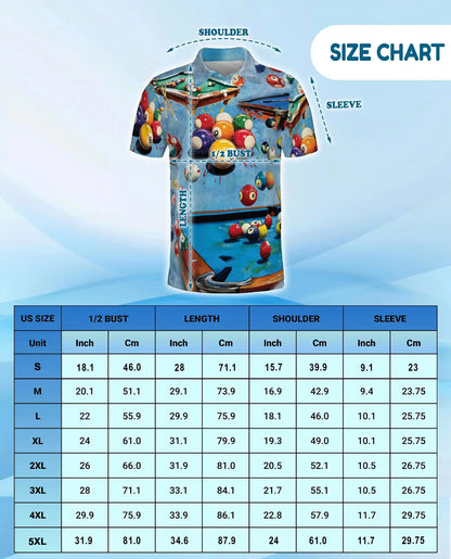 Billiards Pool Polo Shirt - Cue Sports Design | Netecom
