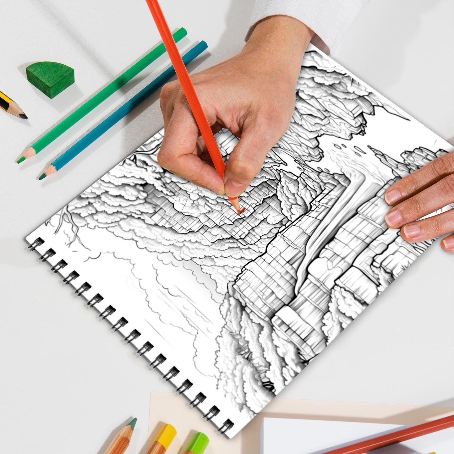 Wonders of Nature Spiral Bound Coloring Book, Breathtaking Natural Wonders for an Inspiring Art Adventure, Perfect for Explorers and Nature Admirers