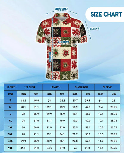 Christmas Quilt Polo Shirt – Festive Snowflake Print | Netecom