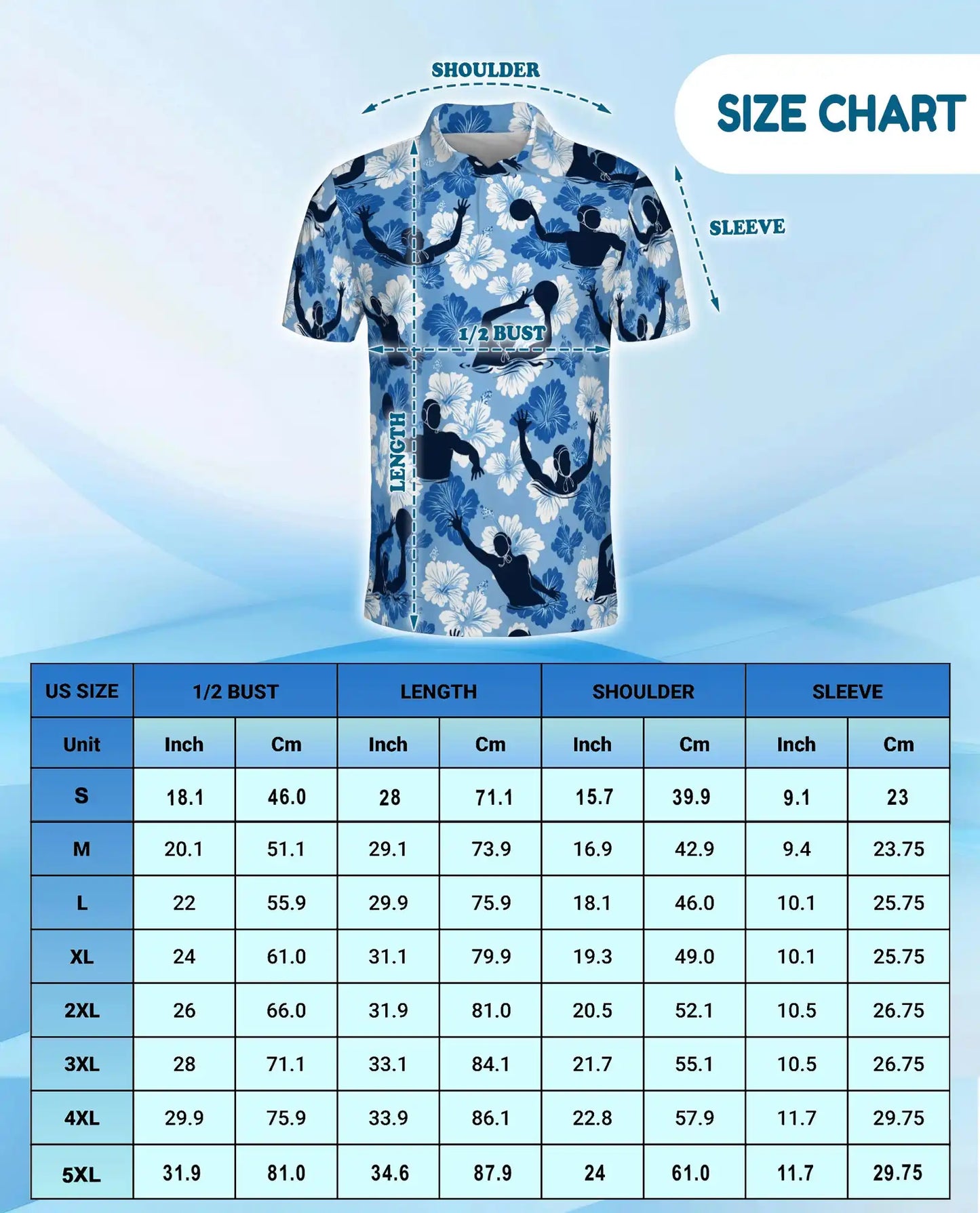 Tropical Water Polo Polo Shirt - Hawaiian Sports Summer Style | Netecom