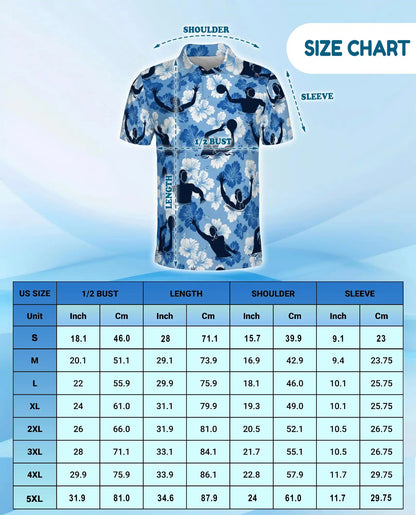 Tropical Water Polo Polo Shirt - Hawaiian Sports Summer Style | Netecom