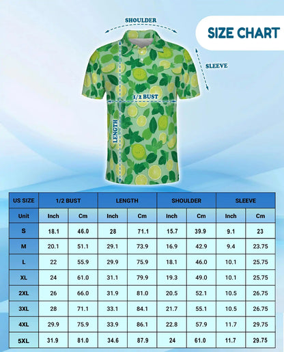 Lime Mint Polo Shirt - Fresh Citrus Summer Style | Netecom