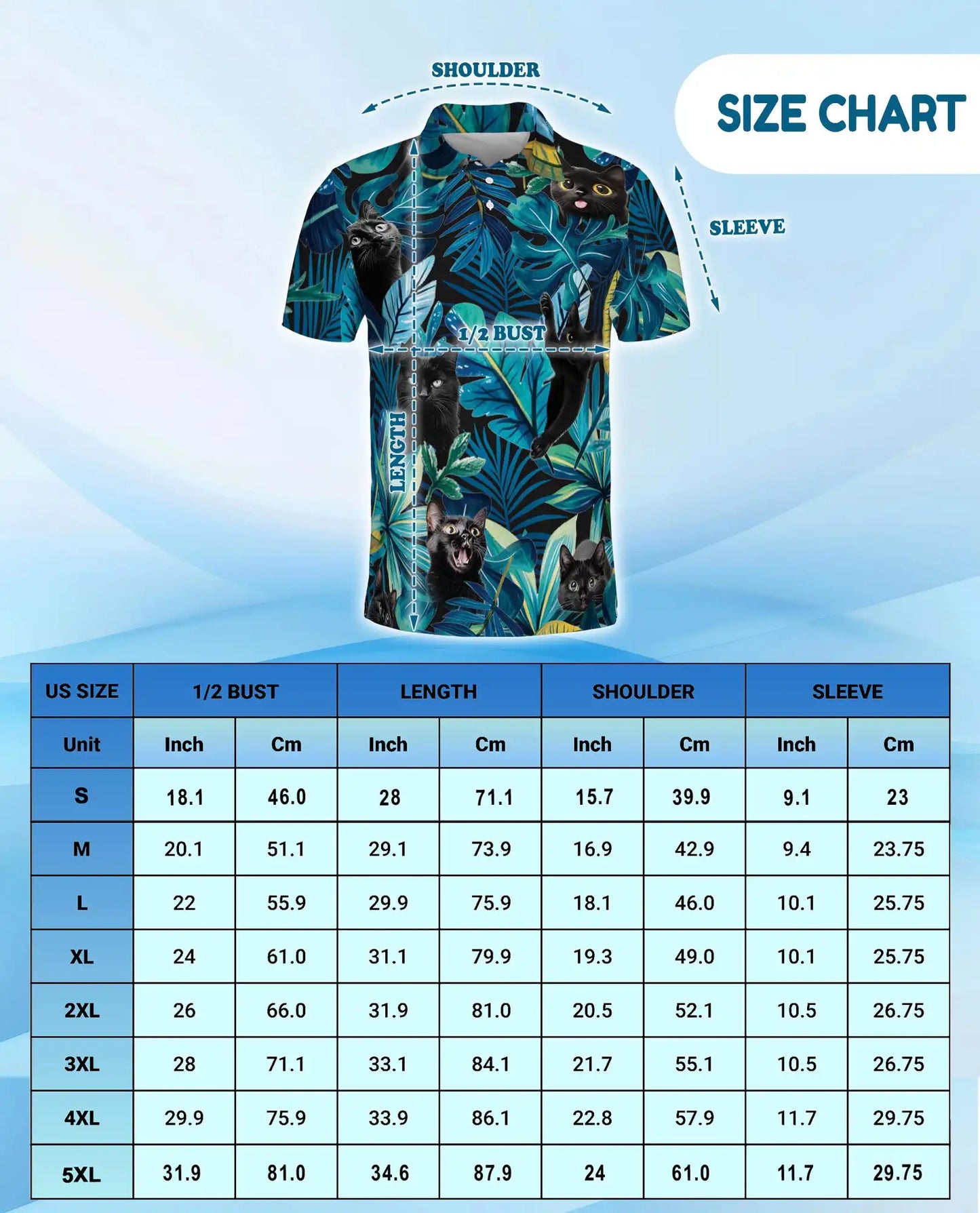 Black Cat Tropical Polo Shirt | Netecom
