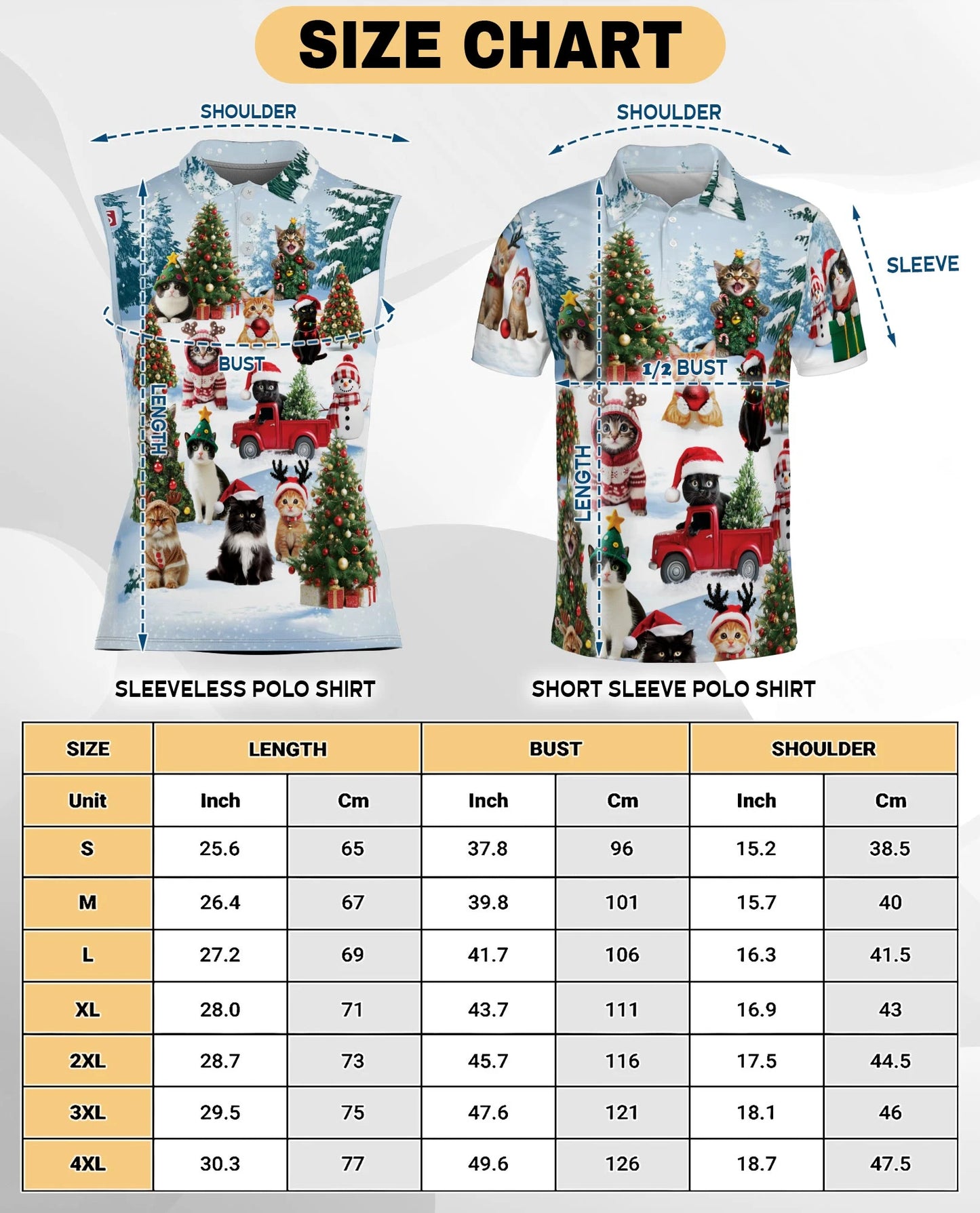 Cat Christmas Santa Sleeveless Polo Shirt for Women | Netecom