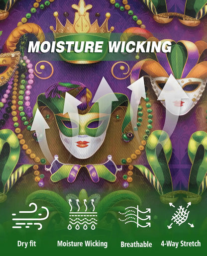 Mardi Gras Mask Hawaiian Polo Shirt | Netecom