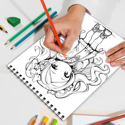 Anime Chibi Spiral Bound Coloring Book, Cute Anime Chibi Characters for a Kawaii and Fun Art Activity, Great for Anime Fans and Young Artists