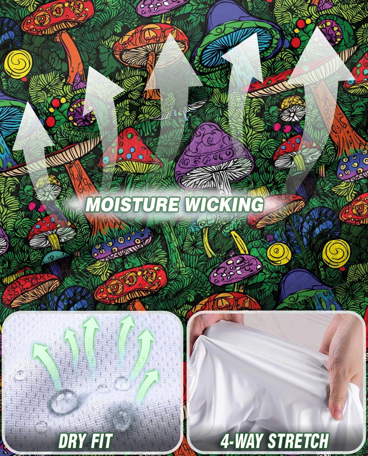 Hippie Vintage Mushroom Sleeveless Polo Shirt for Women | Netecom