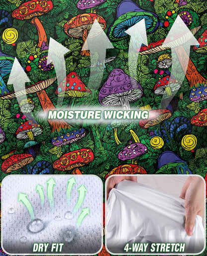 Hippie Vintage Mushroom Sleeveless Polo Shirt for Women | Netecom