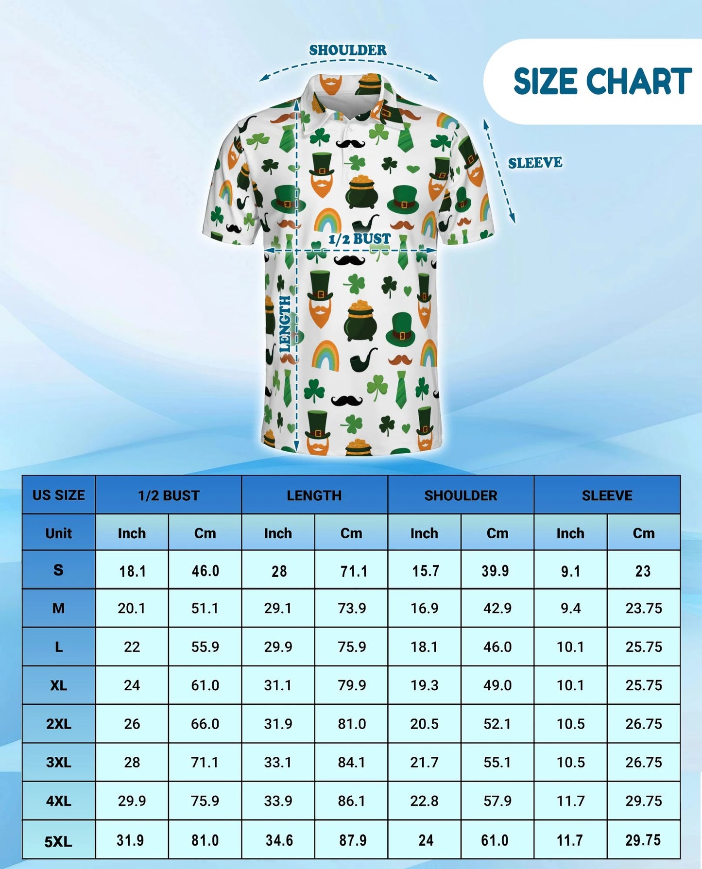 St. Patrick's Day Pattern Polo Shirt for Men – Irish Festival Style | Netecom