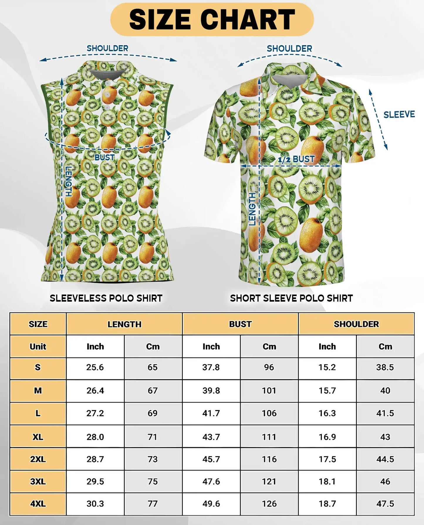 Kiwi Sleeveless Polo Shirt for Women – Fresh Fruit Summer Style | Netecom