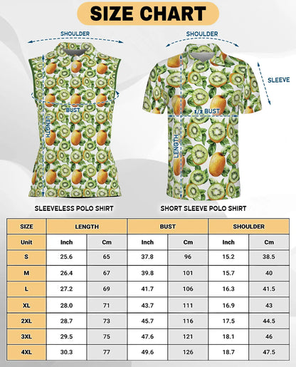 Kiwi Sleeveless Polo Shirt for Women – Fresh Fruit Summer Style | Netecom