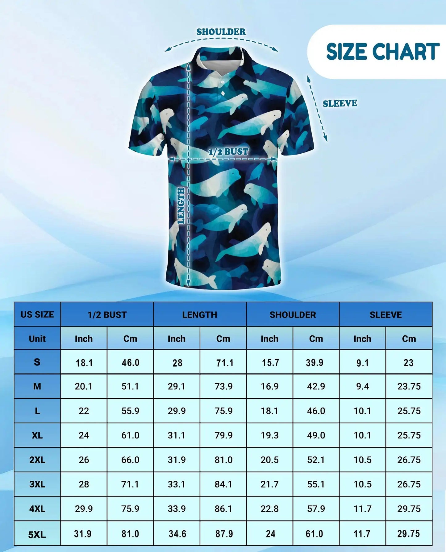 Beluga Whale Polo Shirt for Men – Ocean Wildlife Style | Netecom