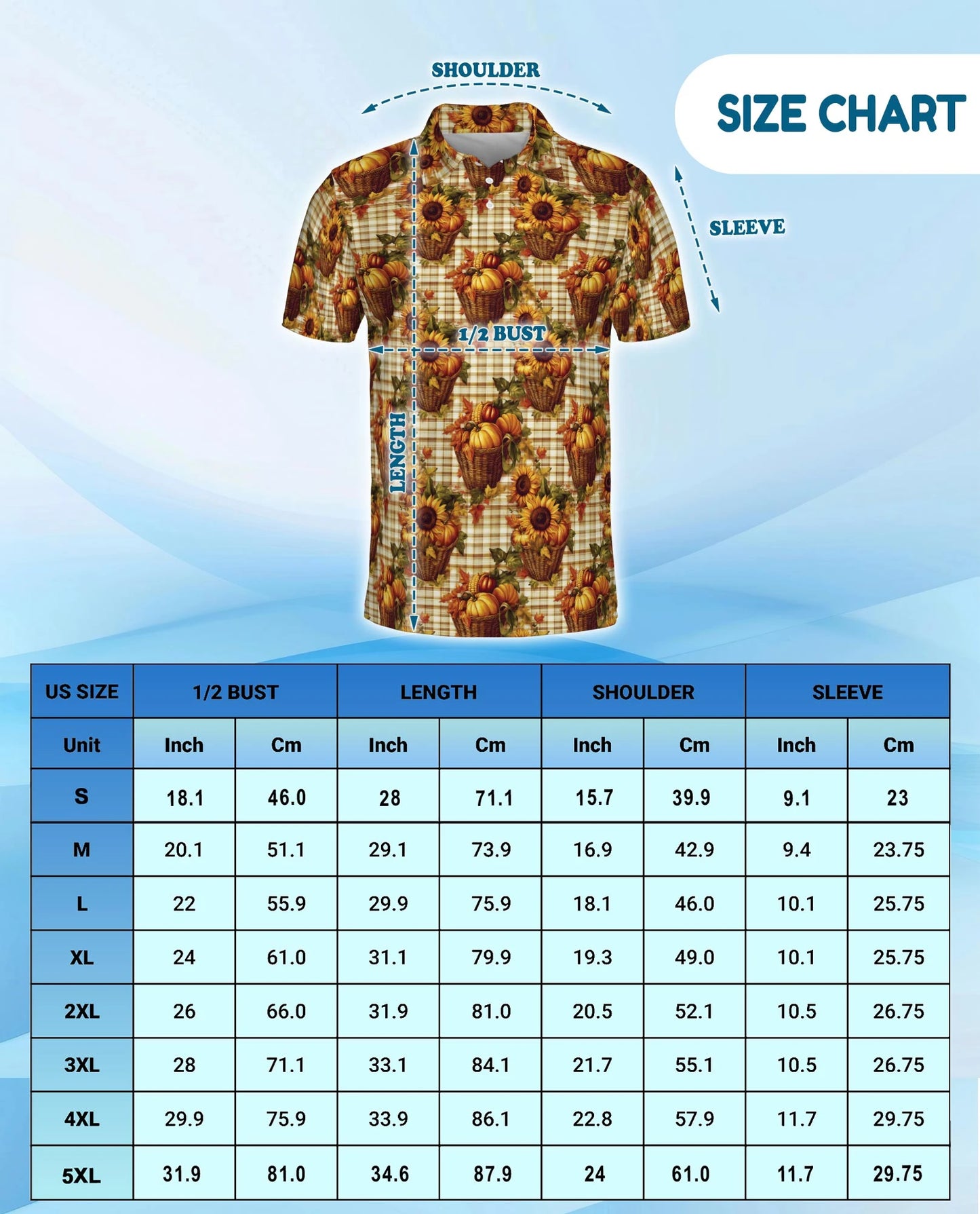 Autumn Harvest Gingham Pattern Polo Shirt for Men – Rustic Fall Style | Netecom