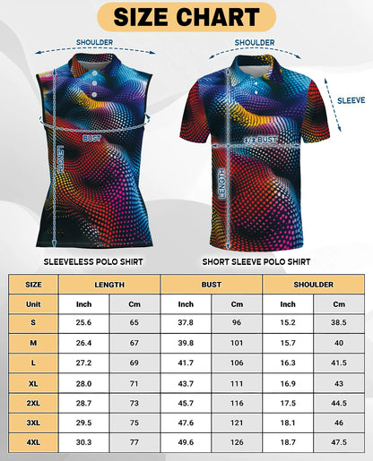 Dynamic Dots Sleeveless Polo Shirt for Women | Netecom